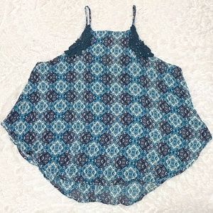 LUSH Blue Halter Top